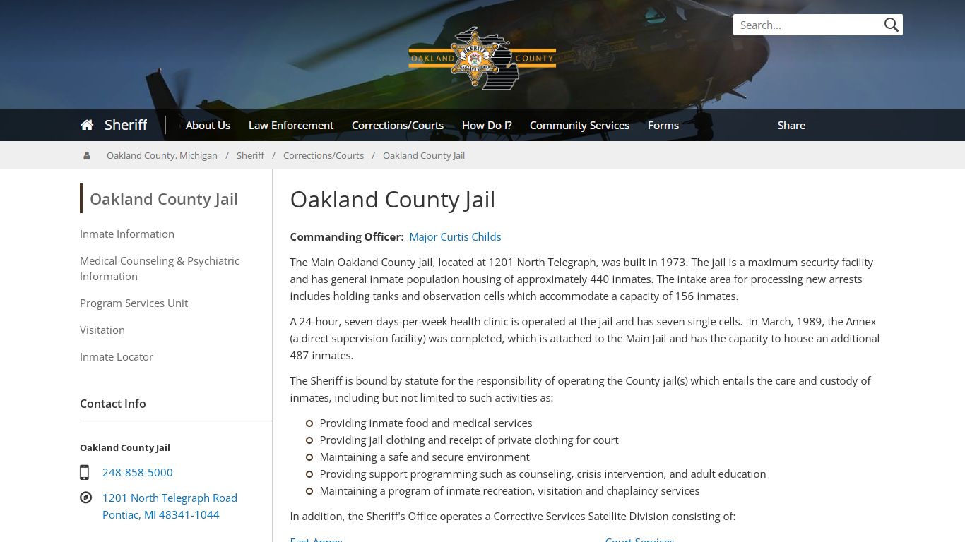 Oakland County Jail | Oakland County Jail - Oakgov